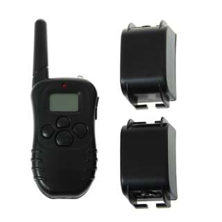 New Rechargeable 100LV Shock Vibra Remote Dog Training Collar LCD for 