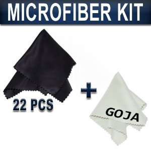  22X Black Premium Microfiber Cleaning Cloths for Lens 