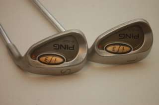 Ping i3 O Size Sand & Lob Wedge Set Orange Dot Cushin Steel Golf Clubs 