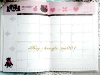   Pink House Flower Floral Print Schedule Planner Organizer  L  