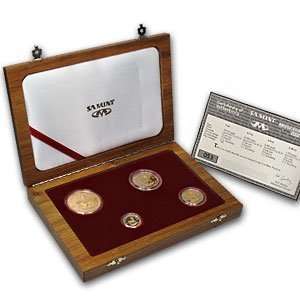  2002 4 Coin Proof Gold South African Krugerrand Set 