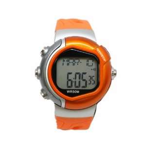   Rate Watch in Orange and Silver with Heart Rate Monitor Electronics