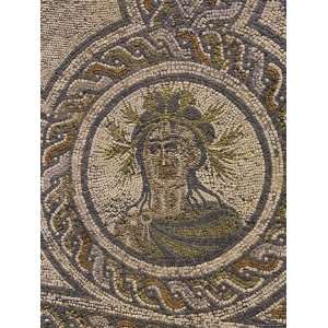 Mosaic, Roman Archaeological Site, Volubilis, Meknes Region, Morocco 