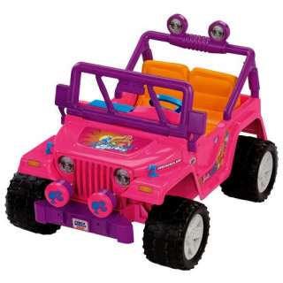 Power Wheels Barbie Jammin Jeep Wrangler 12V Ride On  