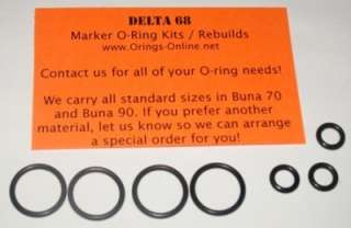 Delta 68 Marker O ring Kit Paintball Oring 2 rebuilds  