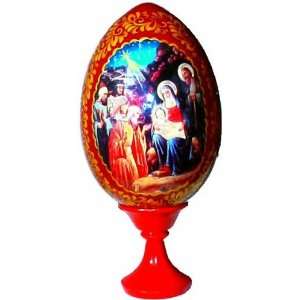  Russian Egg   Nativity Scene 