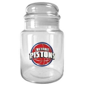  Detroit Pistons NBA 31oz Glass Candy Jar   Primary Logo 