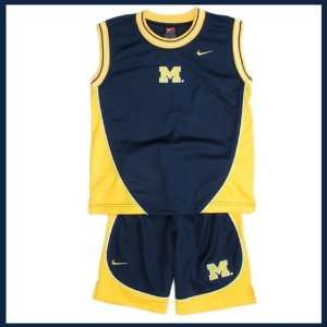 Authentic Nike Michigan Knit Basketball Short Set Sports 
