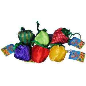   of 6 Fruit Shaped Shopping Bags Tote Novelty Unique