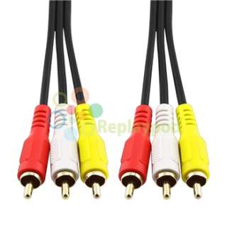 12FT VIDEO AUDIO 3 RCA COMPOSITE CABLE For HDTV DVD VCR  