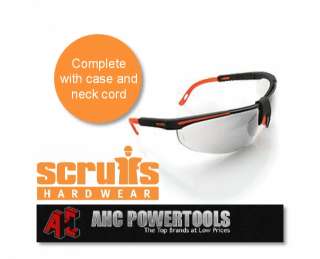 Scruffs Bolle Style Clear Safety Specs with Case  