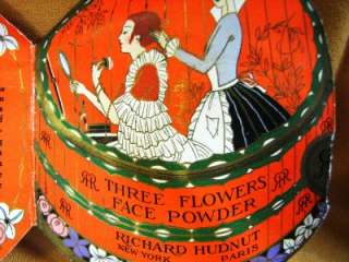 VINTAGE RICHARD HUDNUT THREE FLOWERS FACE POWDER SAMPLE  