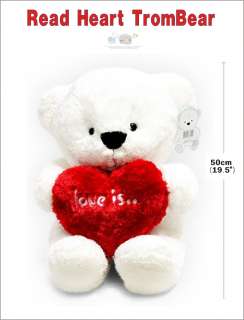 Red heart Tromm bear stuffed plush gift toy 50cm(19.5)  