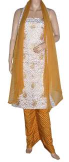 Designer Party Wear Unstitched Salwar Suit with Zari 