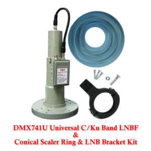 DMX741U Universal C/Ku Band LNBF & Conical Scaler Ring  