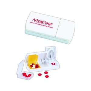  Pill cutter with 2 removable pillboxes in a separate 