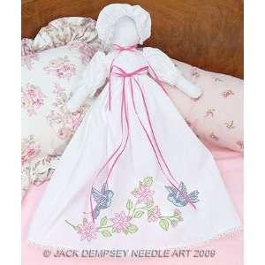   Dempsey Stamped White Pillowcase Doll Kit Birds Arts, Crafts & Sewing