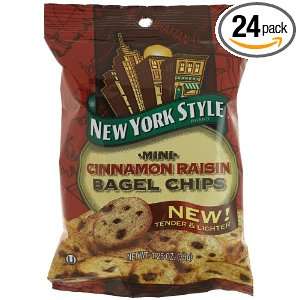 New York Style Mini Bagel Chips Cinnamon Raisin, 1.25 Ounce Single 