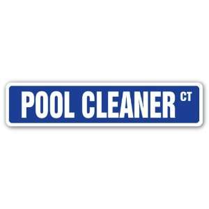 POOL CLEANER Street Sign guy spa swimming maintenance swim