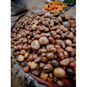  Potatoes in Local Farmers Market, Ollantaytambo, Peru 