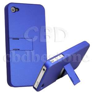 BLUE HARD BACK CASE COVER STAND HOLDER F0R iPHONE 4 4G  