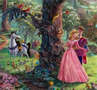 Thomas Kinkade Disney Sleeping Beauty Prince Charming 8 x 10 Double 