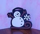 CHUNKY STAMPS THICK FOAM RUBBER CRAFT SNOWMAN SLED WINTER #10136