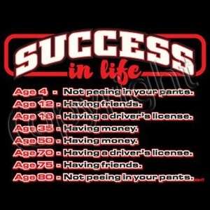 Success In Life Age 4 12 16 35 50 70 75 80 Funny T Shirt Tank Top 