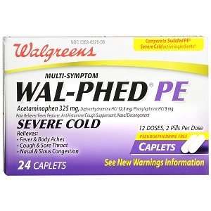   Wal Phed PE Severe Cold Caplets, 24 ea Health 