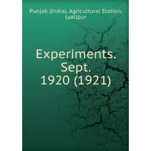   9781275014213) Lyallpur Punjab (India). Agricultural Station Books