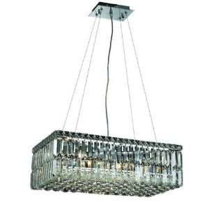  Ibiza Design 6 Light Rectangular 24 Adjustable Pendant Chandelier 