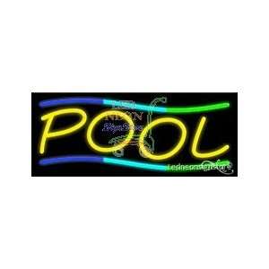 Pool Neon Sign 13 inch tall x 32 inch wide x 3.5 inch Deep inch deep 