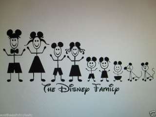 Disney stick family people Mickey ears decal sticker  