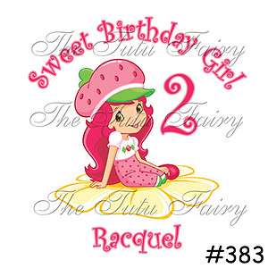 Strawberry shortcake Birthday girl Shirt tshirt name toddler baby 1st 