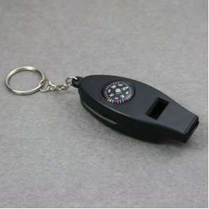   in 1 Compass Thermometer Amplifier Whistle key ring Electronics