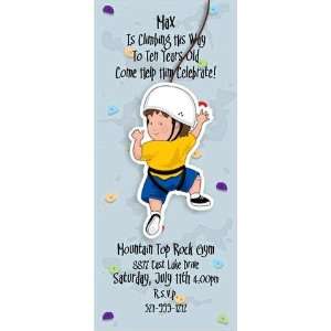 Rock Climbing Wigglers Party Invitations