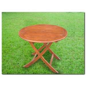  38 inch Round Folding Table with Curved Legs Kitchen 