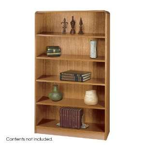  Safco 5 Shelf Radius Edge Veneer Bookcase