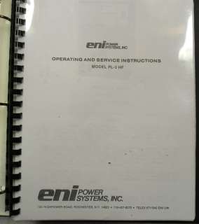 ENI Power Systems Plasmaloc PL3 HF 3 HF RF Power Supply 3000W 25 