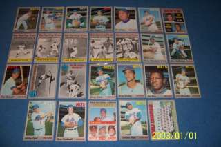 1970 Topps NEW YORK METS Team Lot GIL HODGES Jerry Grote TOM SEAVER 
