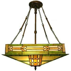 Tiffany Style Mission Ceiling Lighting Fixture   NICE  