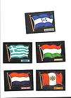 1970 Topps Flags of the World Stickers 5 Card Lot #s 1