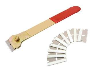 Galvanized Steel Razor Scraper   10 Blades  