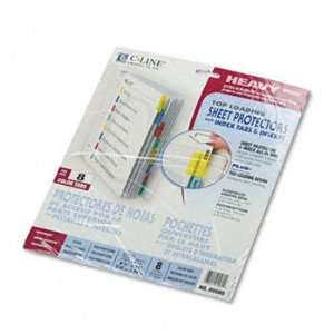  C Line 05580   Sheet Protectors w/8 Colored Index Tabs 