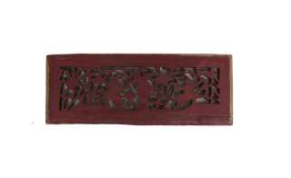 Chinese Red Golden Wood Rectangular Scenery Plaque ss704  