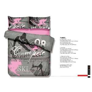   VLN027 4 K Ski King Size 100% Cotton 4 Piece Sheet Set