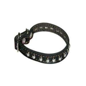  Top Dog Studded Black Leather Dog Collar 1/2 x 14 inch 