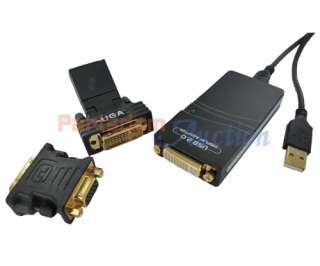 USB to DVI I HDMI VGA Multi Display Converter Adapter  