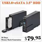 eSATA USB 3.0 Dual Port 3.5 SATA External Alloy Hard D