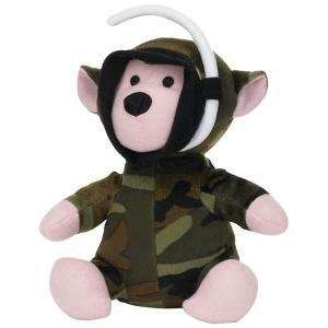  Camo Scuba Monkey Squeaky Plush Dog Toy